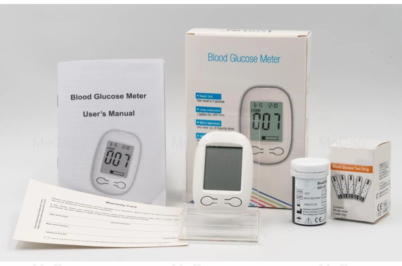 Manufacture LCD Display Sugar Test Strip Strips Analyzer Sensor Blood Glucose Monitor