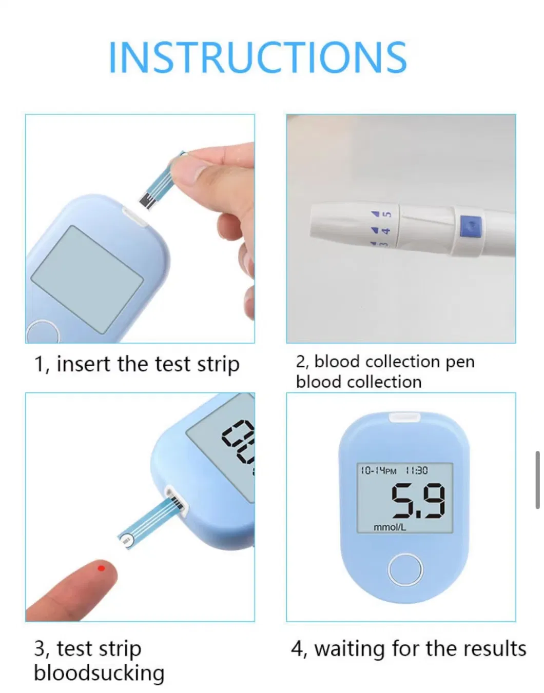 Easy to Use Blood Glucose Watch Blood Glucose Monitor