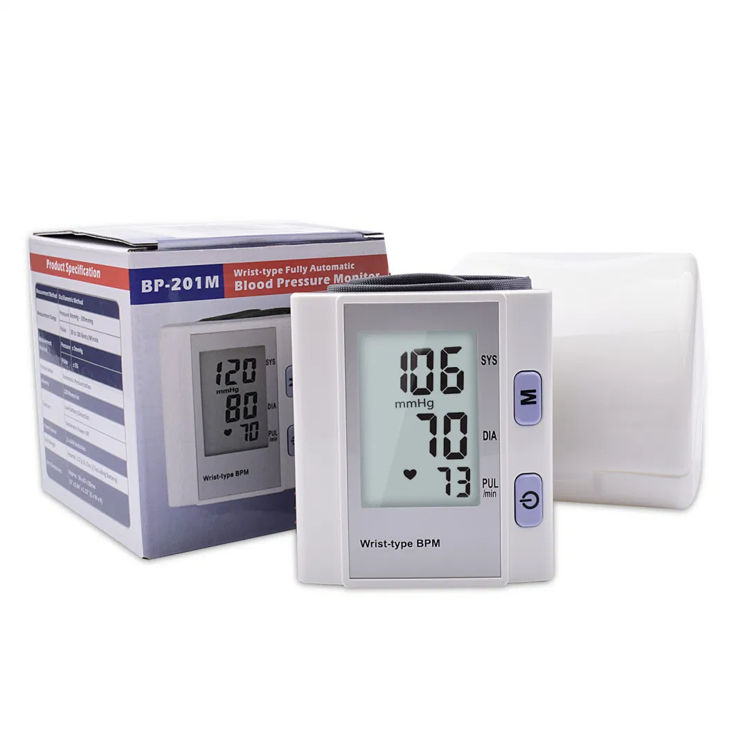 CE&FDA LCD Digital Heart Beat Rate Wrist Sphygmomanometer Automatic Blood Pressure Monitor