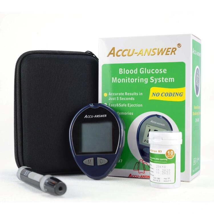 Fast Testing Blood Glucose Meter Device Blood Sugar Monitor with Digital Hospital Glucometer Strips