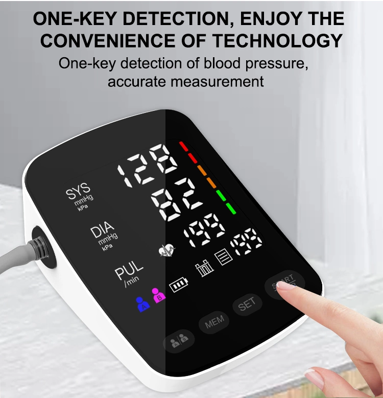 Sphygmomanometer LED Curved CE ISO Approved OEM Bp Monitor Automatic Bp Machine Electric Digital Upper Arm Blood Pressure Monitor