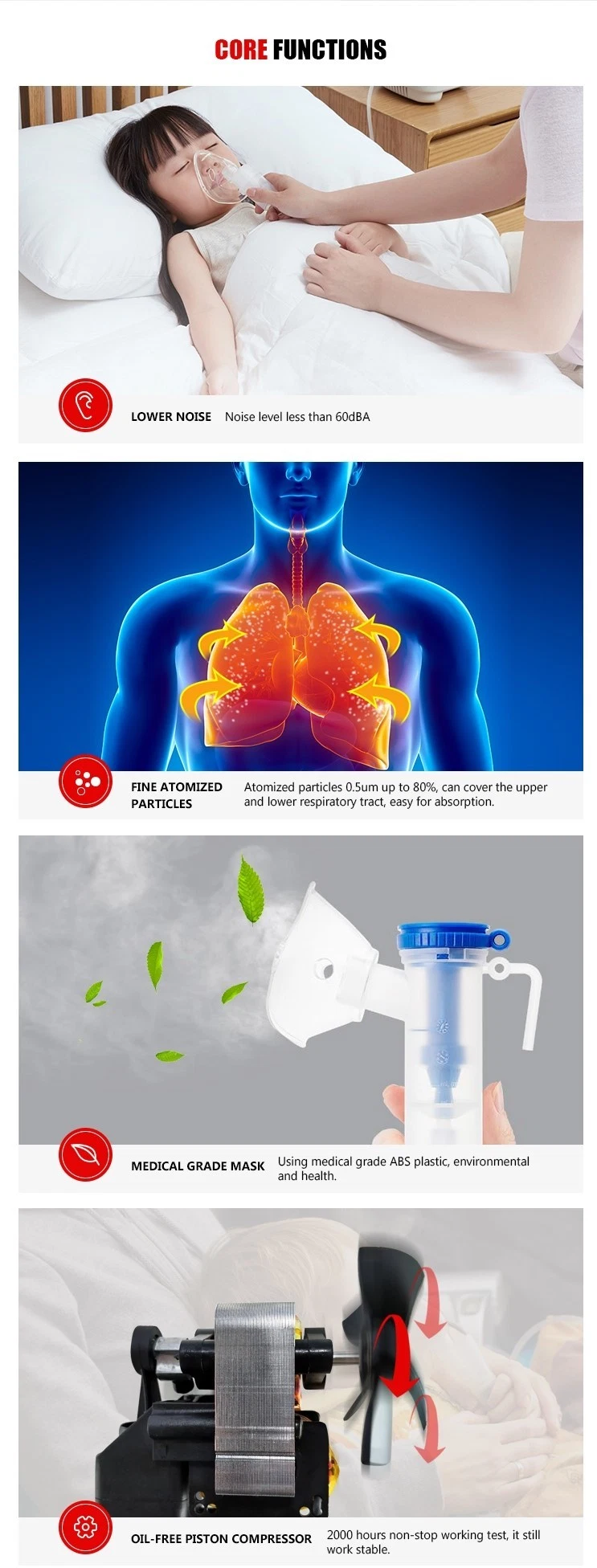 Cvs Asthma Free Nebulizer Machine Compressor Nebulizer Diffuser CE FDA