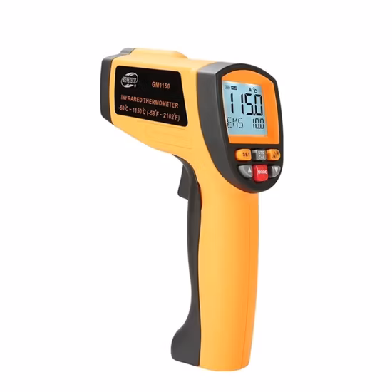 Laser Temperature Meter Non-Contact Pyrometer Imager Hygrometer IR Termometro Digital Infrared Thermometer Color LCD Light Alarm