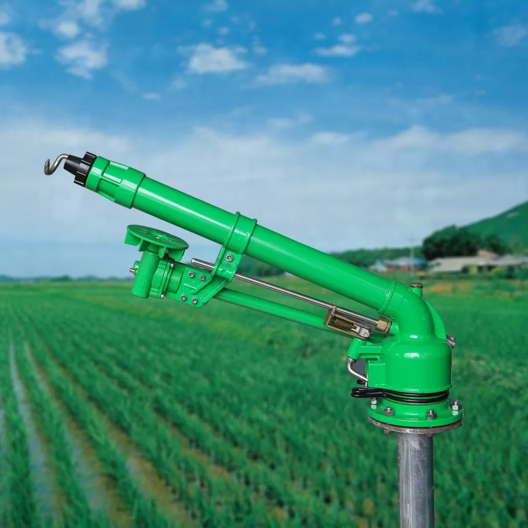 2.5&quot; Thread Agricultural Turbine Vortex Sprinkler Gun Spray Atomization Dust Removal Spray Gun 360&deg; Rocker Irrigation Rain Gun